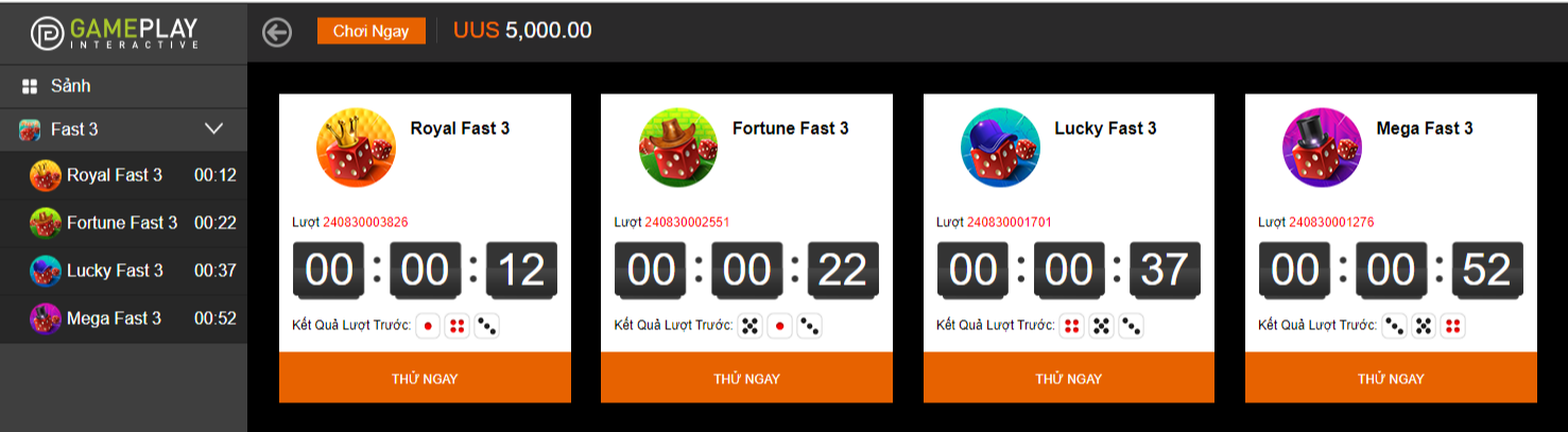 sảnh xổ số fasst 3 nhiều người chơi nhất