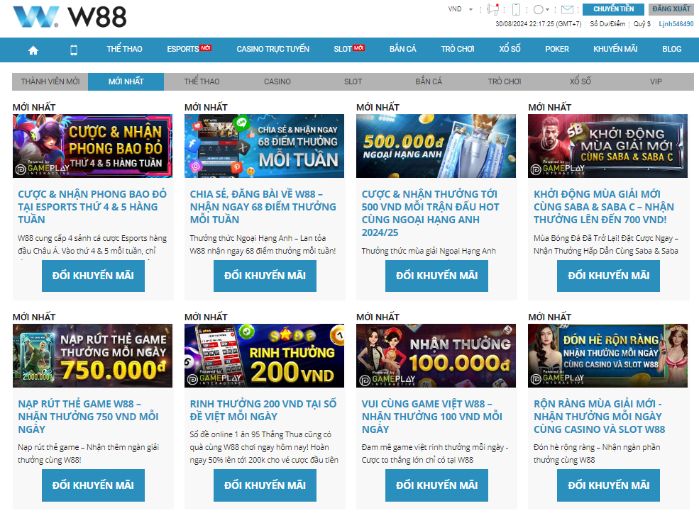Tìm hiểu những chương trình khuyến mãi W88 đang hot