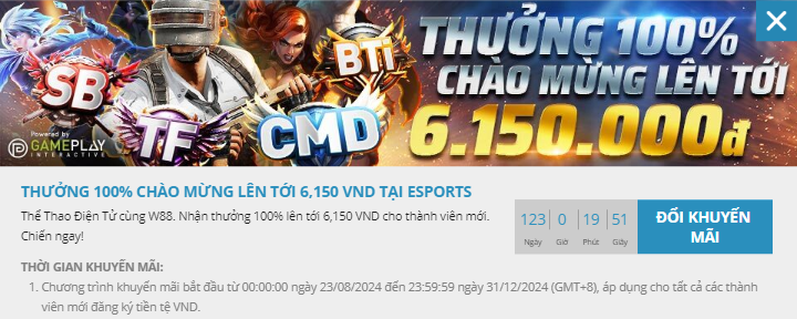 Thưởng chào mừng cần được quy đổi thành mã khi tham gia nhận