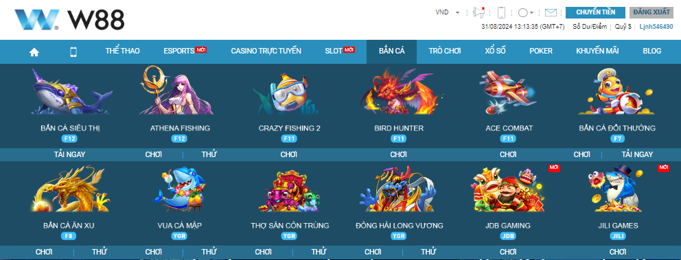 Bắn cá W88 nổi bật trên thị trường nhờ sở hữu nhiều ưu điểm độc đáo
