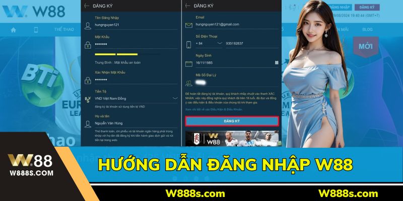 Những điều cần lưu ý khi đăng nhập tại nhà cái W88